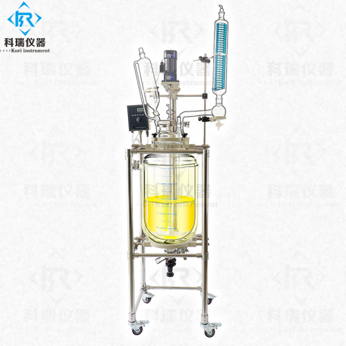 10L 20L 50L 100L 150L 200L Labor Chemical Reaktor Mantelmanteled Doppelschichtglas Rührer Tankreaktor