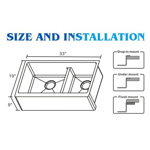 New Kitchen Sink Modern Kitchen Rectangular Double Bowls Kitchen Sinks Factory