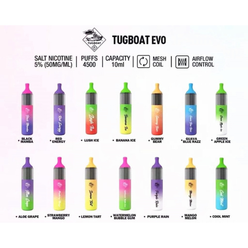 Tugboat Evo 4500 Puffs Dispositivo de vape desechable Dubai