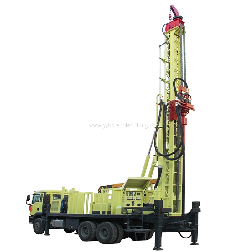 Truck mounted 1200m DTH water well drilling rig