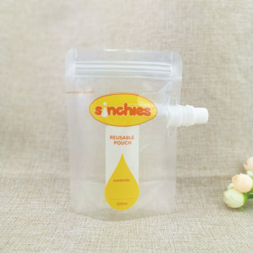 Custom juice-bag and zipper food packaging spout-bag