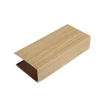 Wood grain U shape aluminium profile