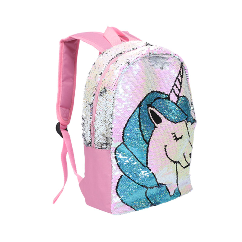O mais novo brilho brilhante e brilhante Unicorn Backpack Cartoon School School for Kids Bag Pack