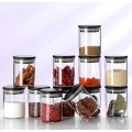 Wholesale Custom Labels Glass Spice Storage Jars Set
