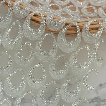 Baby Dress Polyester Bling Bling Mesh Fabric