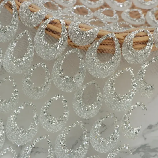 Baby Dress Polyester Bling Bling Mesh Fabric