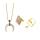 Natural Ox Horn Crystal Set Jewelry Necklace Earring