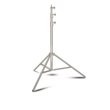 Équipement de photographie professionnelle: trépied en acier inoxydable de 2,8 m avec porte-lampe épaissi, conception triangulaire pour le streaming vidéo en direct portable et l'imagerie de haute qualité