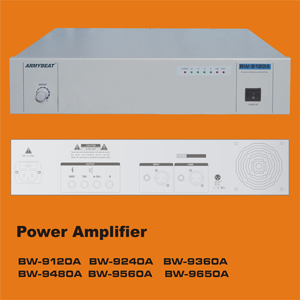 Public Address Amplifier BW-9120A BW-9240A BW-9360A BW-9480A BW-9560A BW-9650A