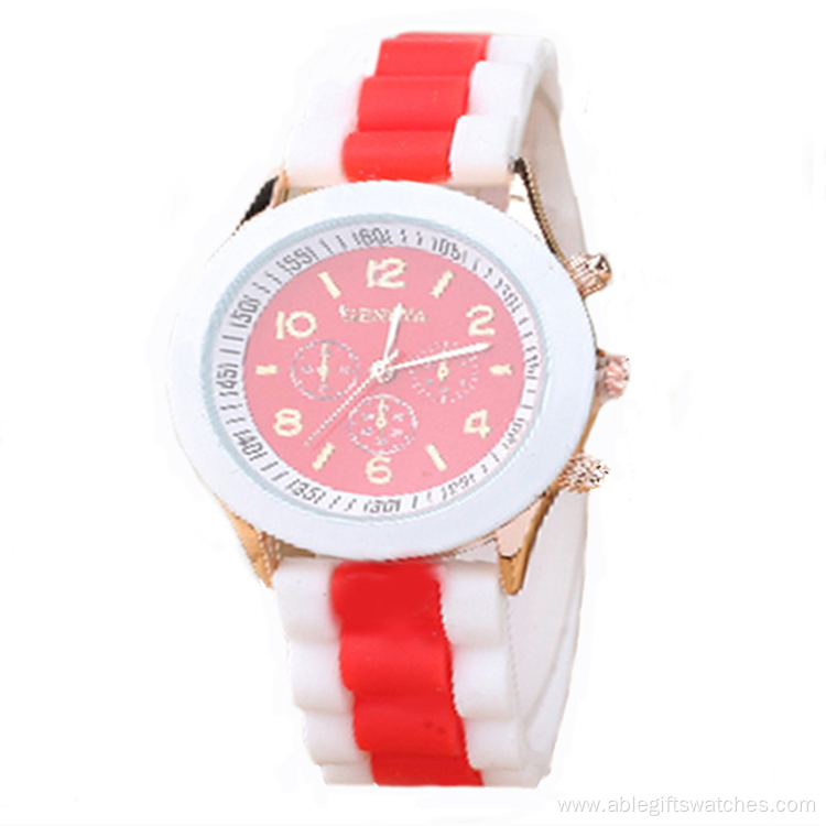 New Style Girls Steel Back Silicone Wrist Watch