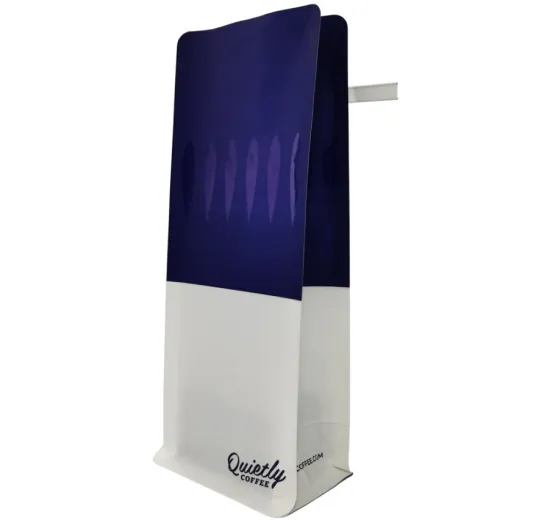 Custom Glossy Printed Coffee Bean Bottom Packaging Tintie