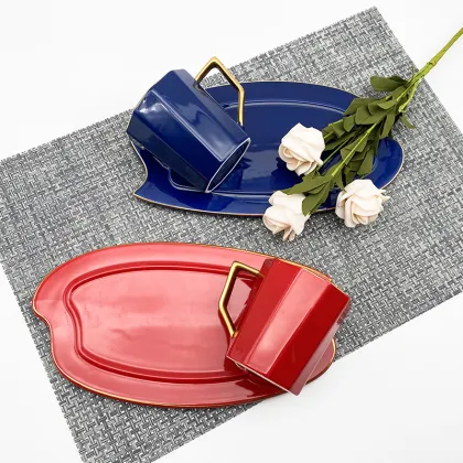 hot selling coffee mug cup porcelain coffee cup and saucer sets elegant tea cup for home