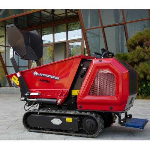 Rhinoceros 800kg mini dumper truck Crawler trolley with hydraulic tipping and lifting in Greece