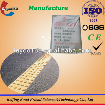 Yellow hot-melt shock road marking paint