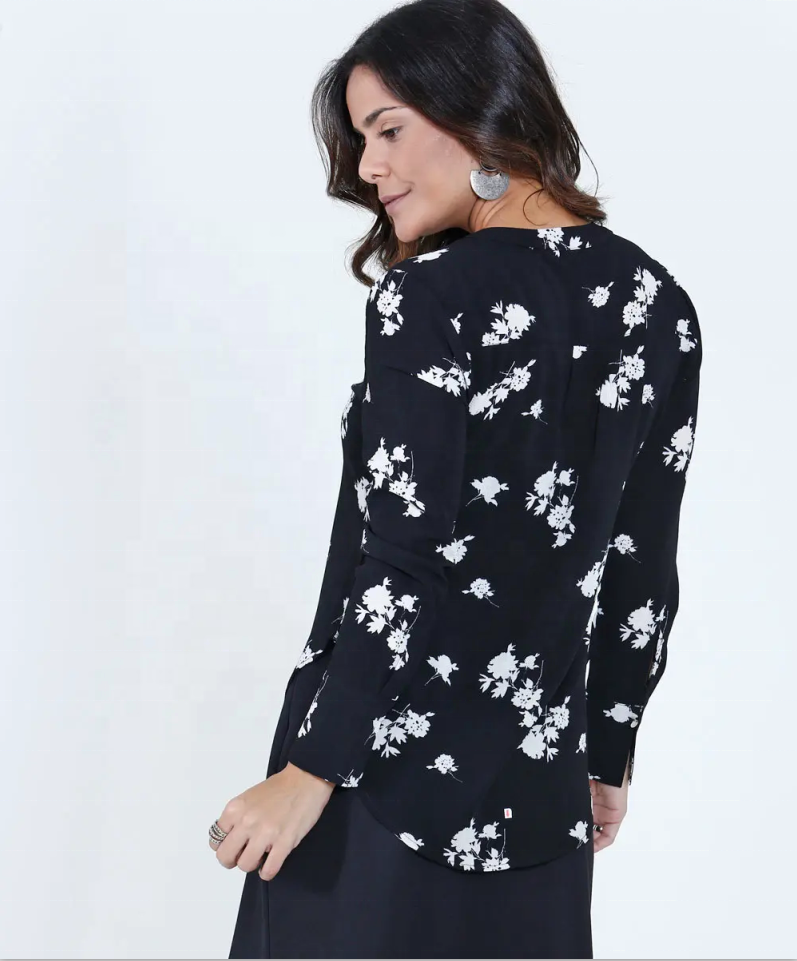 Blusa de manga larga estampada para mujer personalizada