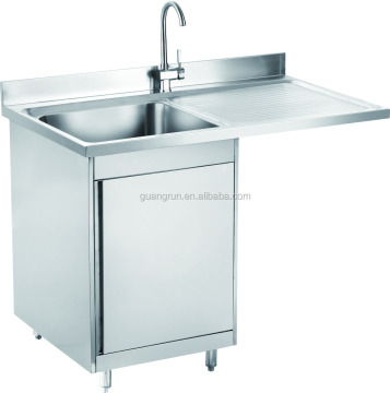 Commercial Stainless Steel Kitchen Sink with Drainboard - GR-302D