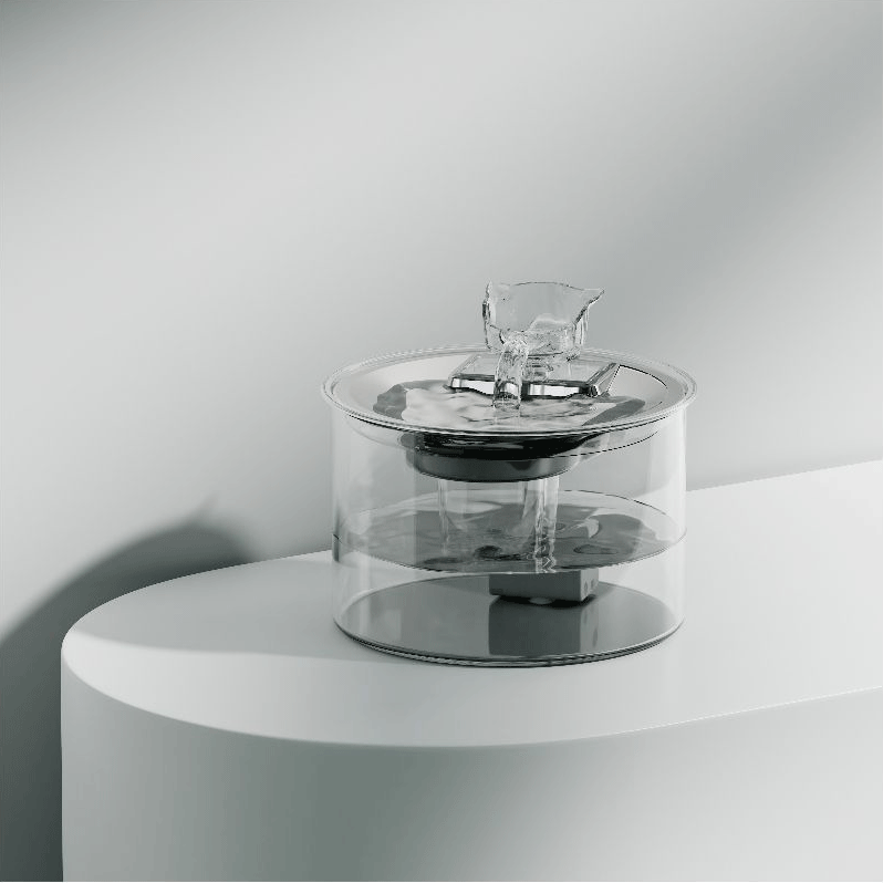 ফিল্টার সিস্টেম সহ আধুনিক পোষা পানীয় স্টেশন