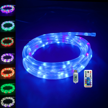 High Quality Solar and Battery Powered Waterproof LED Rope Light for Outdoor Christmas Decoration