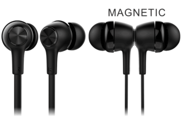 Wired In-ear Earphone with mic 19E18 Earbuds with magnet suction