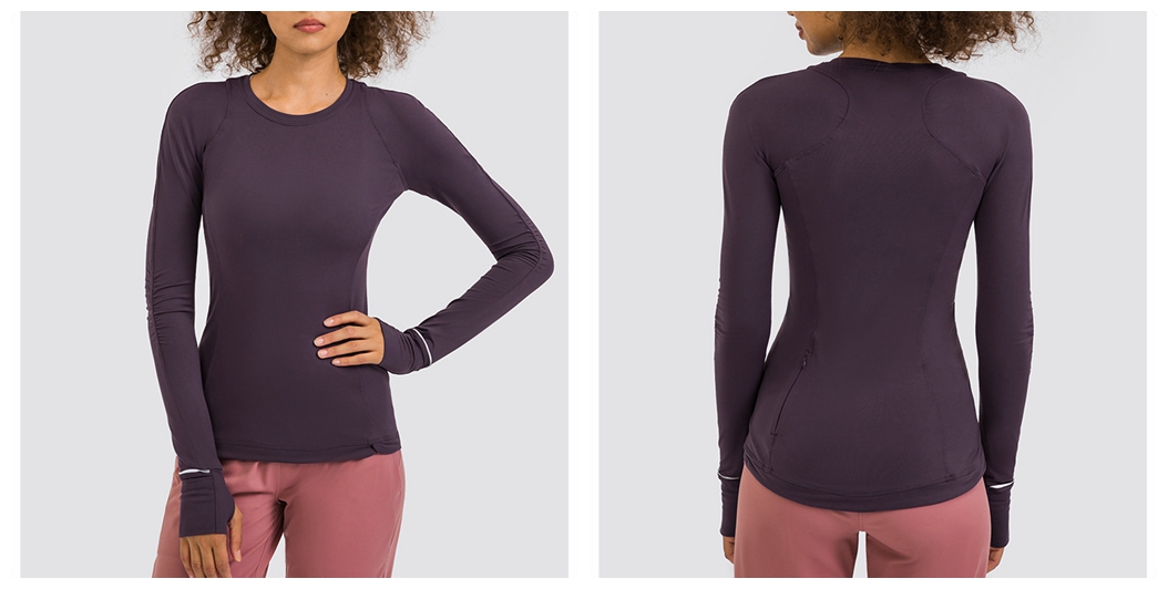 purple yoga t shirt