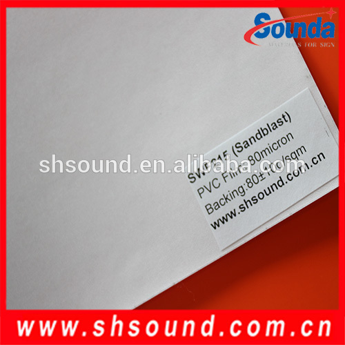 China Factory Price SOUNDA Sandblast Window Film 80micron 80g