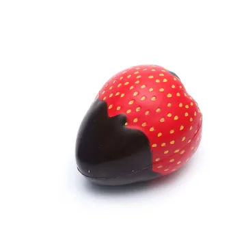 Custom Promotional PU Foam Strawberry Fruit Shaped Stress Balls - Kid Toys