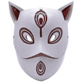 Máscara de cosplay facial branca Kitsune Fox japonesa