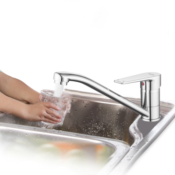 Chrome Plated Easy-Fit Kitchen Sink Swivel Spout Mixer Tap