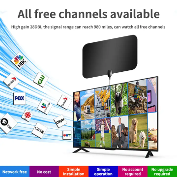 Antena kabel HDTV dalam ruangan 4K untuk TV digital