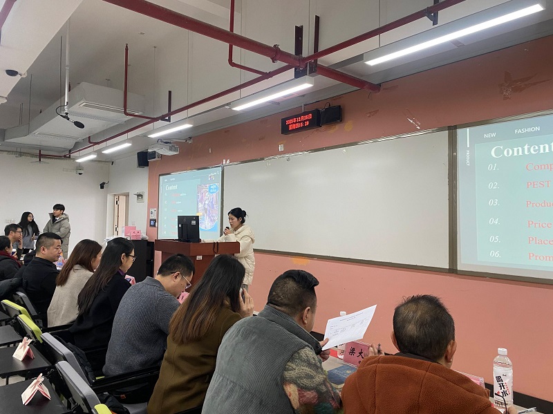 Tang Daiping, General Manager of Liyu Precision Technology Co., Ltd., was invited to attend the final presentation of the "Introduction to International Business" course at Chongqing Technology and Business University