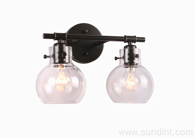 Modern Black Dome-Shaped Bathroom Vanity Light