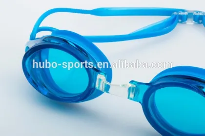 2015 safety summer sports glasses blue lens anti fog myopia swimming goggles