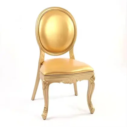Gold Louis Ghost Resin Stackable Banquet Chairs for Events
