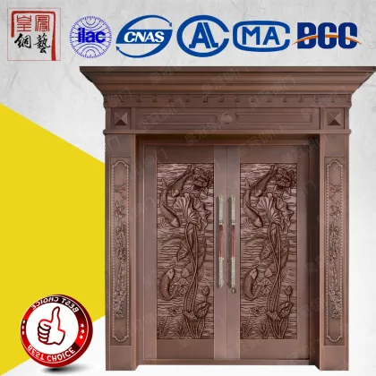 Bronze art door copper double leaf exterior door                        
                                                Quality Choice
