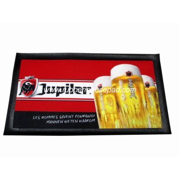 Personalized Nitrile Rubber Backed Bar Mats For Drink Promotion