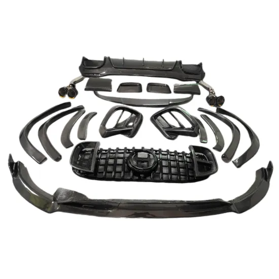 High-Quality Carbon Fiber Front Lip Vents and Rear Diffuser Exhaust Body Kit for Benz GLS X167 B-Style