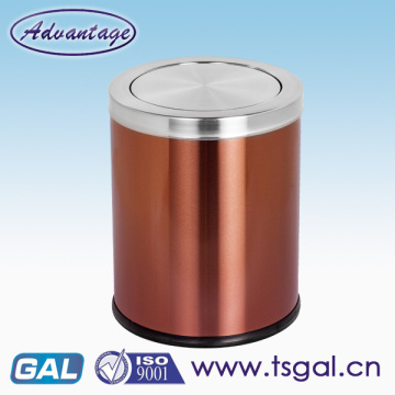 Stainless steel trash can with lid