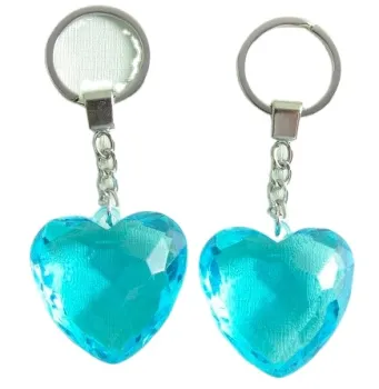Shining Acrylic Heart Shaped Keychains for Girls - Perfect Gift or Bag Accessory