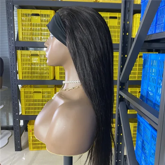Annione Human Hair Wigs Raw Virgin Hair Human Hair Lace Front Straight Headband Wigs for Black Women 360 Lace Front Headband Wig