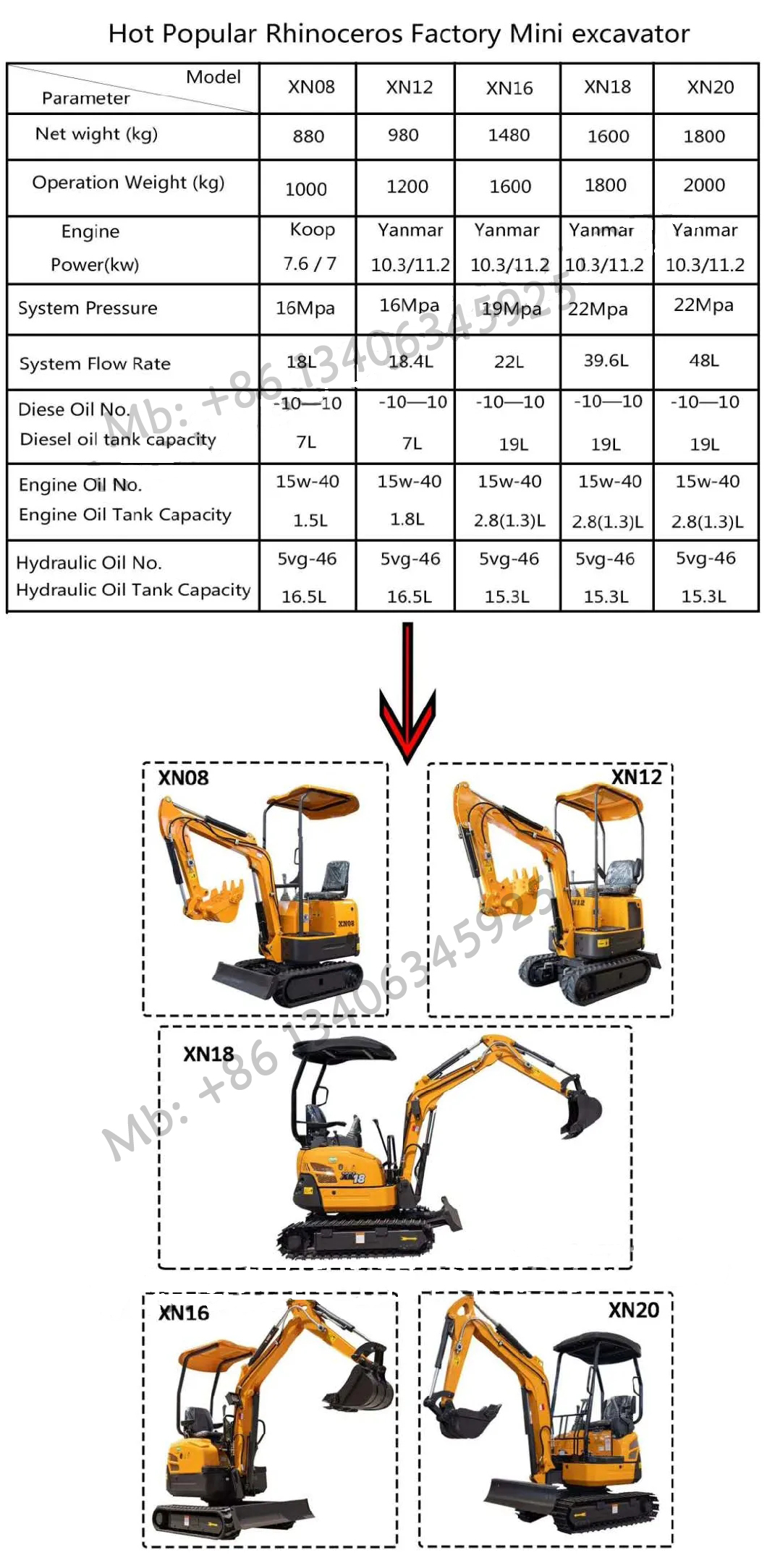 Swing boom mini excavator