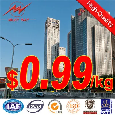 OEM Customize Hot Dip Galvanized Street Light Pole with dual arms