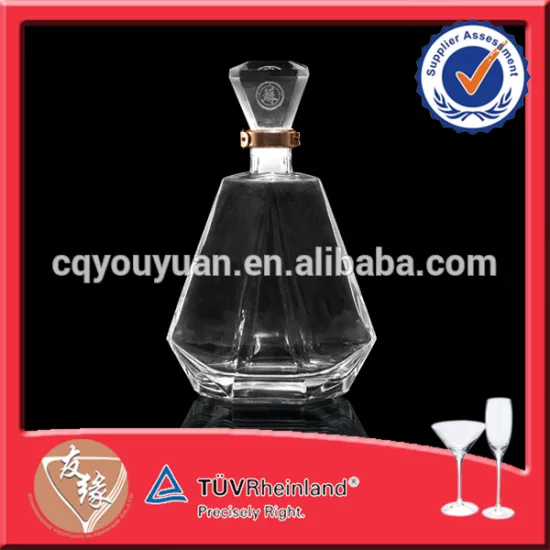 Empty Fancy Custom White Liquor Bottle 500ML Bottle Glass 500 ML Vodka