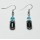 Hematite Taiji Earring con el hallazgo de color plata