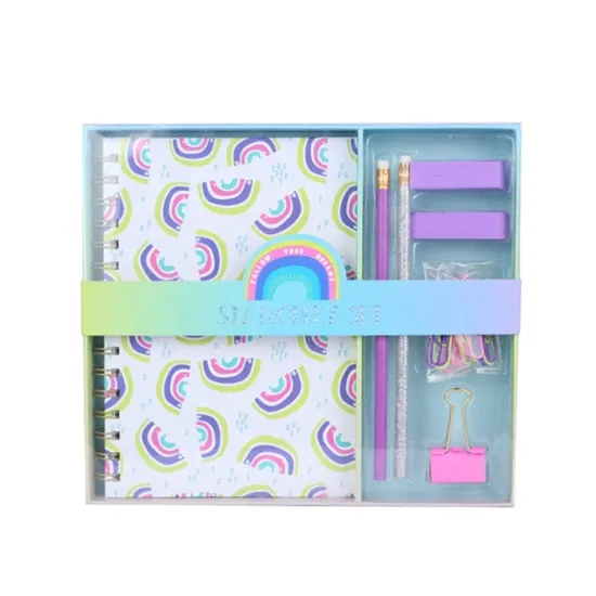 Gift Set: Popular Design Office & School Stationery with Color Pencils