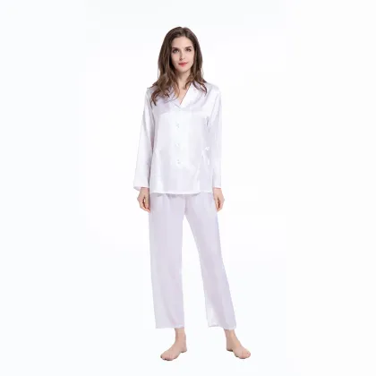 19Momme Silk Pajama Set Full Length Ladies