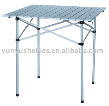 Light aluminum alloy folding display table