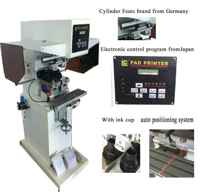 2 color T-shirt tagless pad printing machine