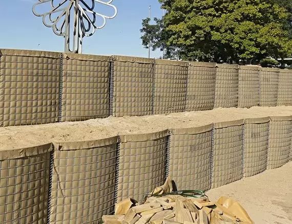 Безопасный габионный короб для контрольно-пропускных пунктов