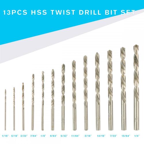 13 PC Twist Drill Bit Metallholz Holz