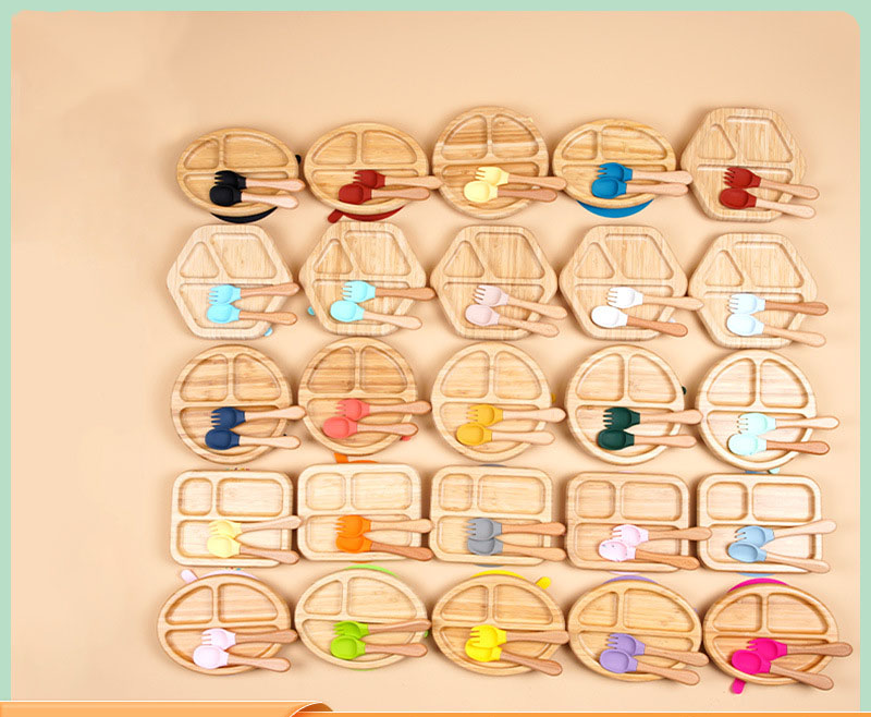 bamboo suction plate and spoon setMFZ-A002